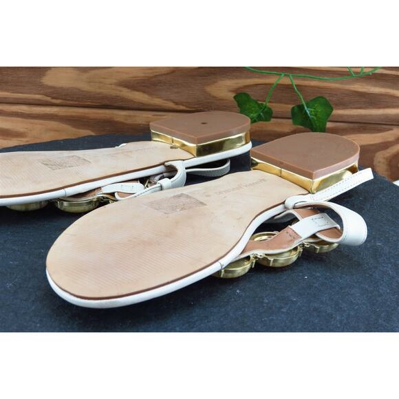Banana Republic Sz 9 M Off white Thong Synthetic Women Sandals - Picture 9 of 10